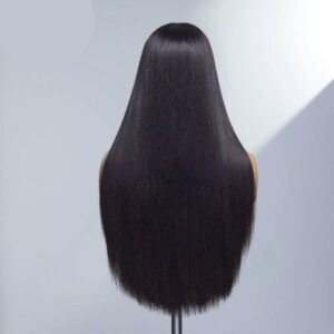 Bong Straight Human Hair Wig Long Black 14