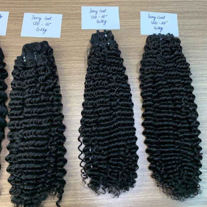 Jerry curly raw human hair bundles