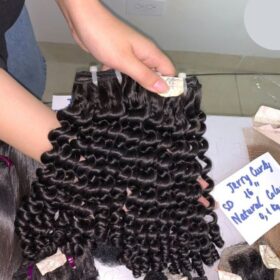 Jerry curly raw human hair bundles