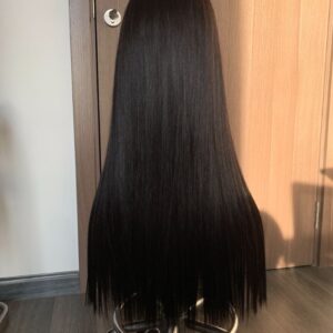 Bong Straight Human Hair Wig Long Black 2