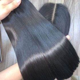 Bone straight raw hair weft bundles